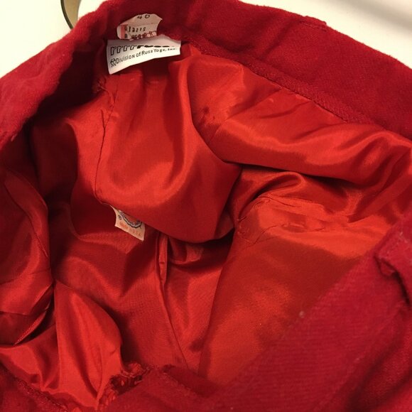 Vintage 70s 80s NWT RUSS Red Dress Pants High Waist Mom Grandma ILGWU (IB) - Picture 5 of 16